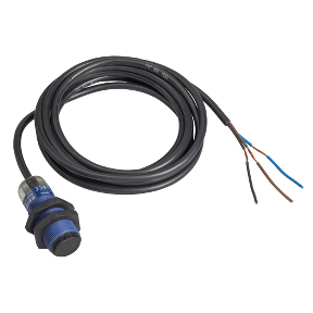 TES Electric Photoelectric Sensor; Opposed - Emitter; 18mm Barrel; 20m Range; 10-36VDC; LO/DO Configurable; 2m Potted Cable